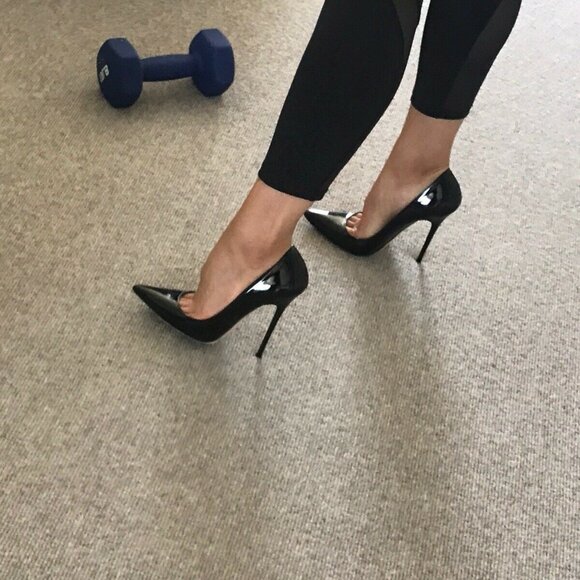 Jimmy Choo Shoes - Jimmy Choo Anouk Stiletto Heel Pumps Patent Leather Black Pointed Toe